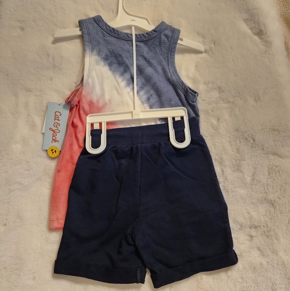 Cat & Jack Tie Dye Tank & Short Two Piece Set New With Tag Size 2T - Picture 2 of 9